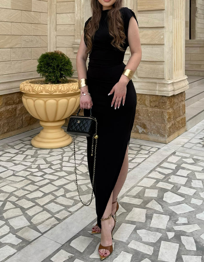 Black Waist Slim Dress