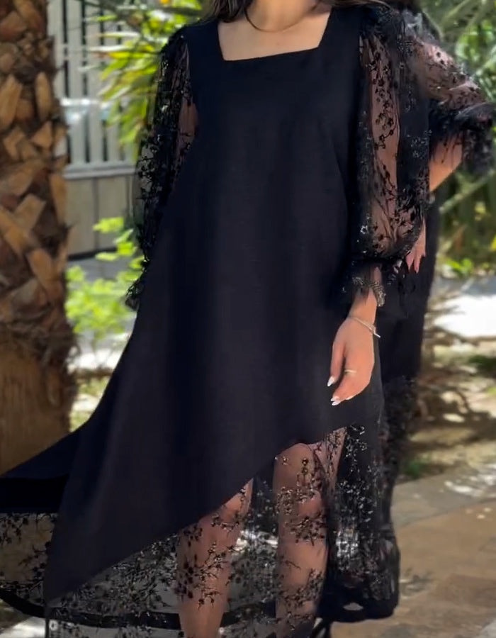 Black Patchwork Dress