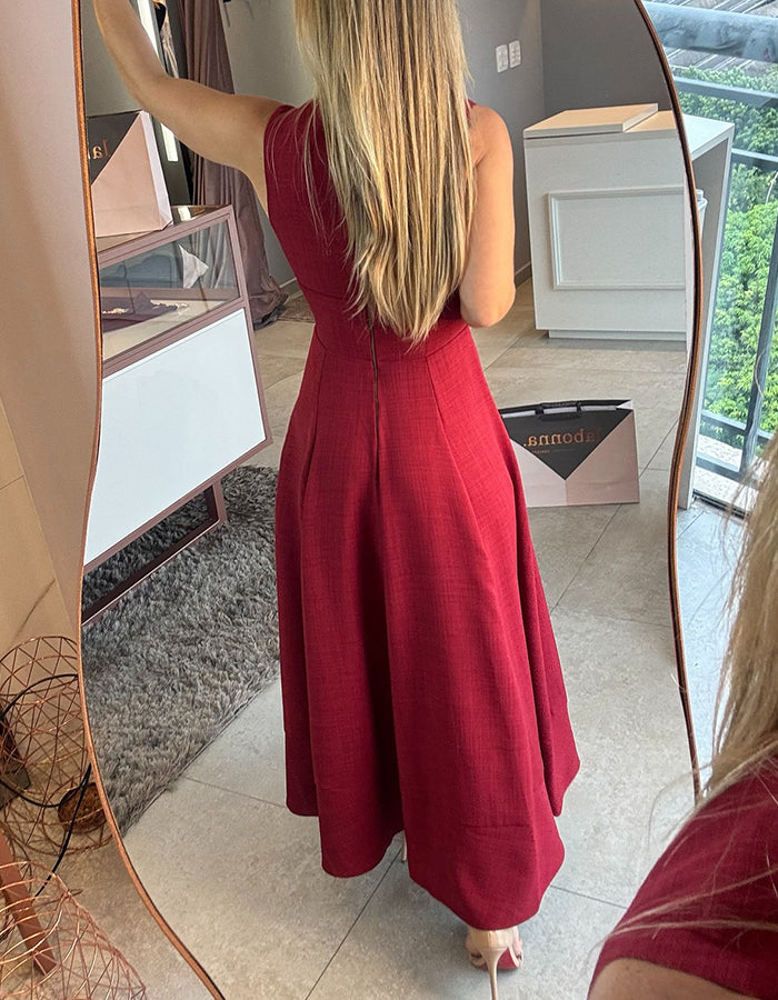 Red Double Bow Dress