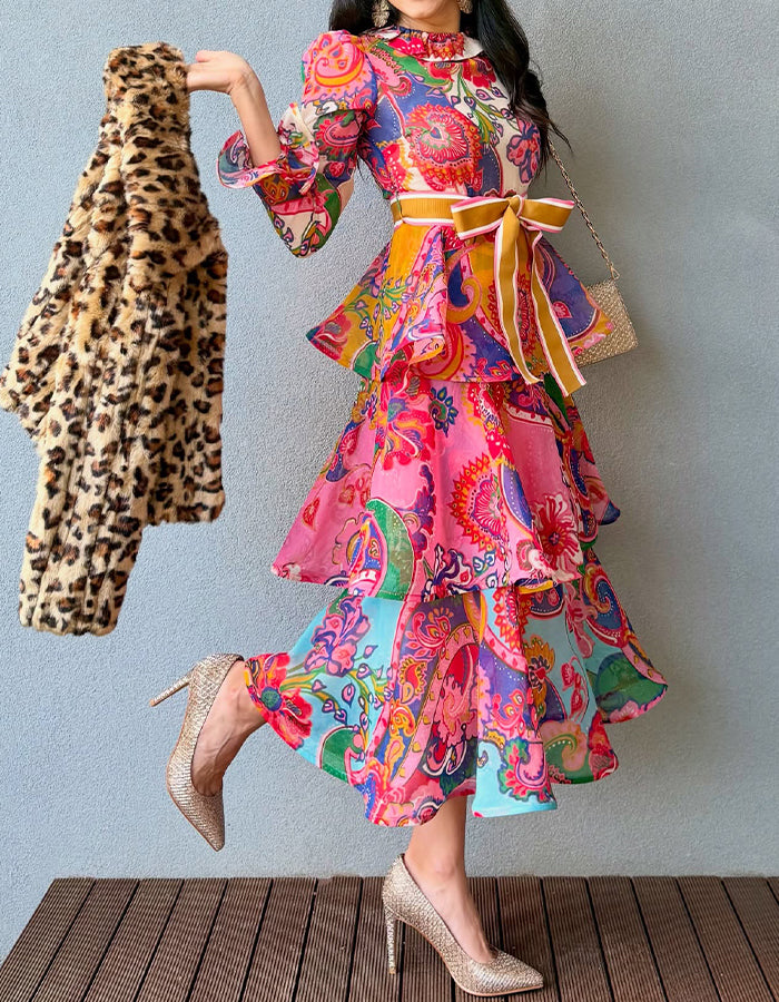 Colorful Multi-Layer Dress