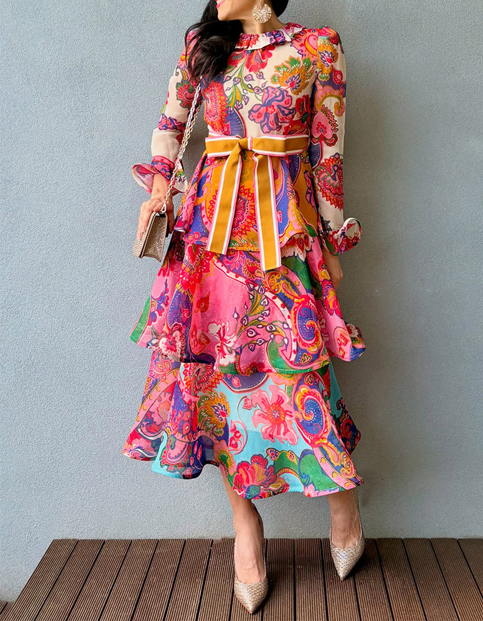 Colorful Multi-Layer Dress