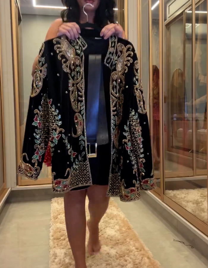 Black-Gold Casual Jacket