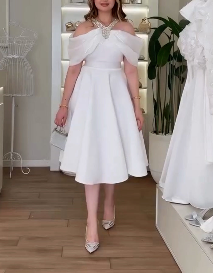 Cross-Strap A-Line Dress