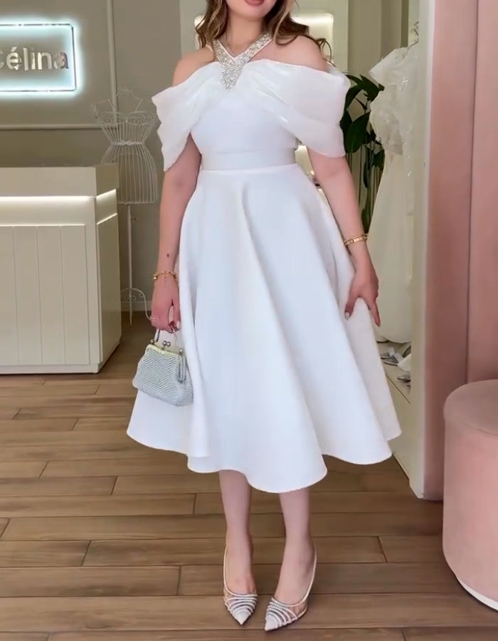Cross-Strap A-Line Dress