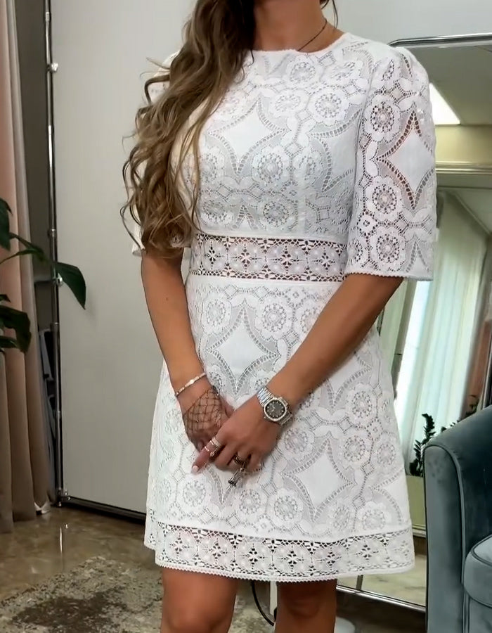 White Comfy Mini Dress