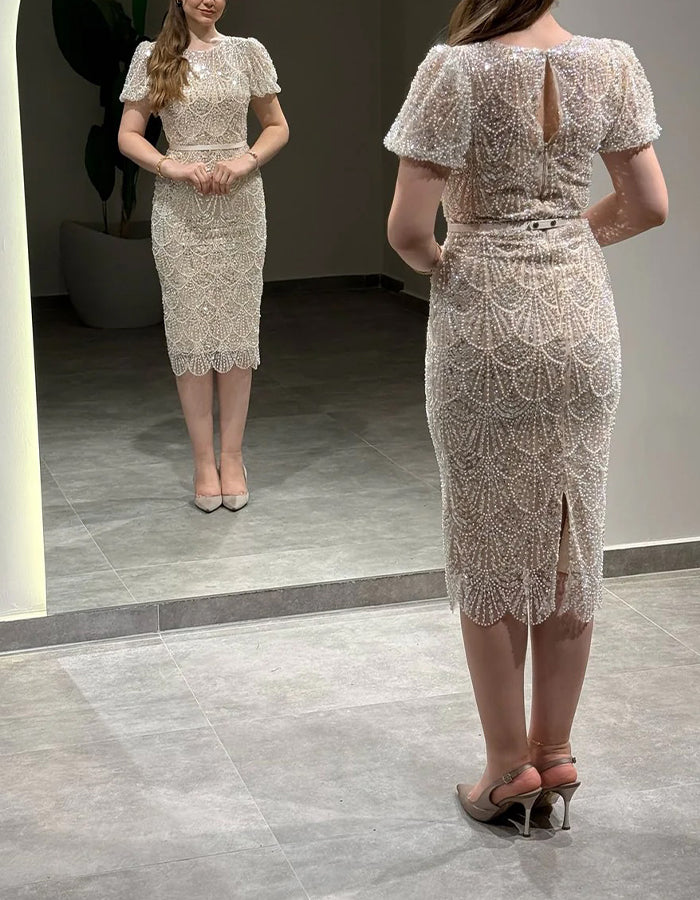 Beige Midi Dress