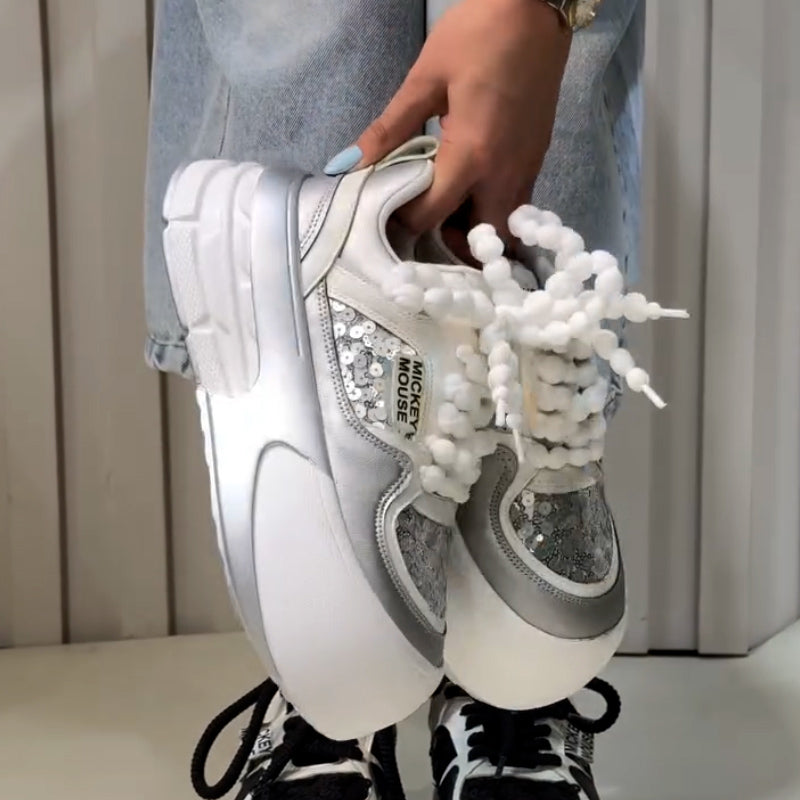 Lace-Up Round-Toe Shoes