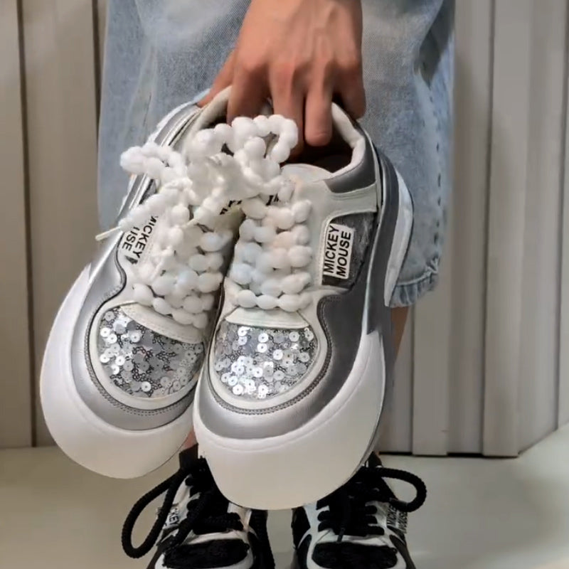 Lace-Up Round-Toe Shoes
