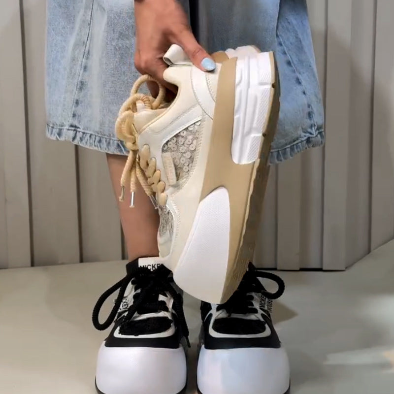 Lace-Up Round-Toe Shoes