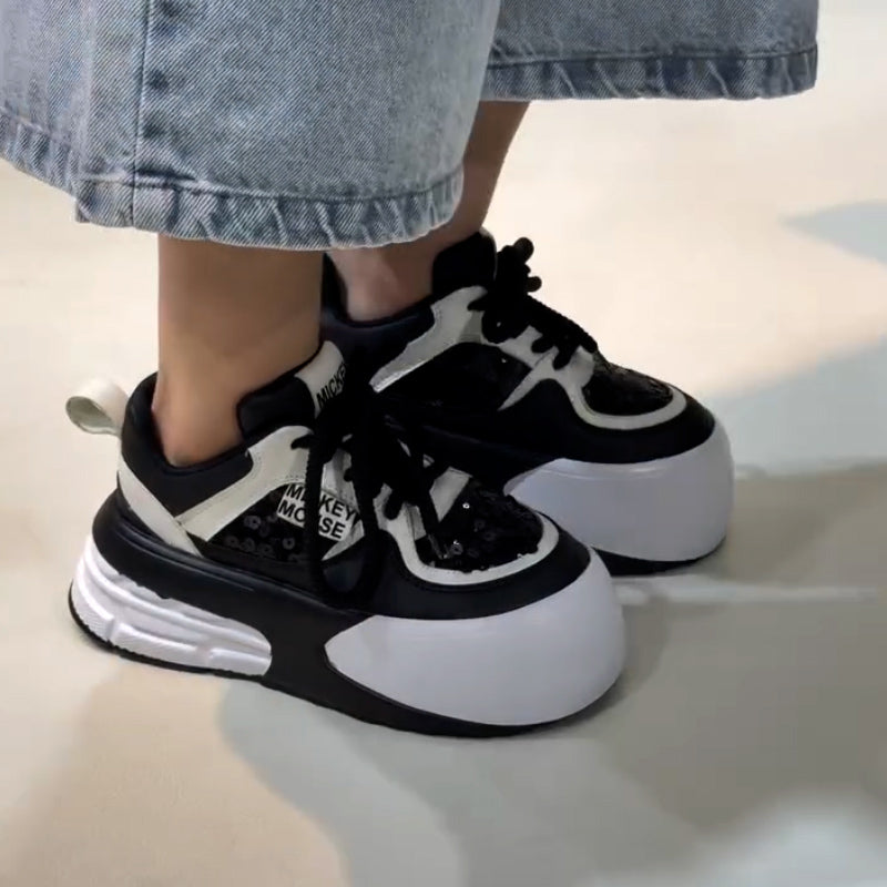 Lace-Up Round-Toe Shoes