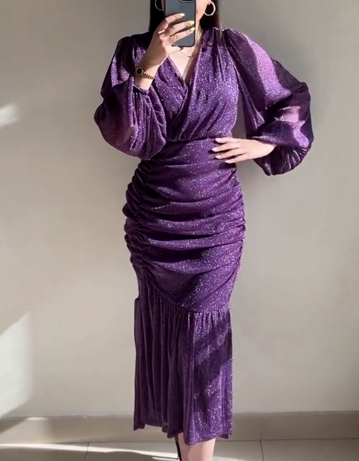 Purple Fitted Dress