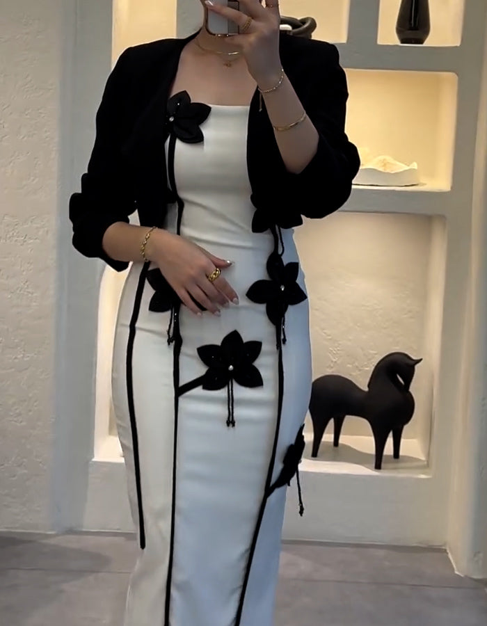 White Slim Dress