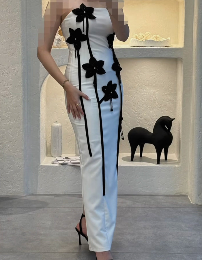 White Slim Dress
