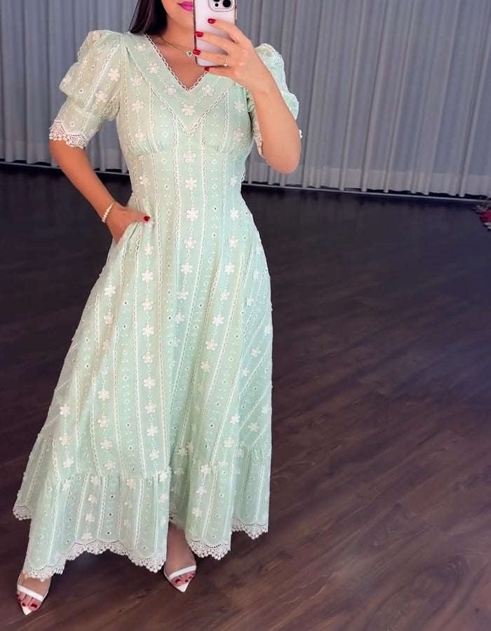 Green Casual Dress