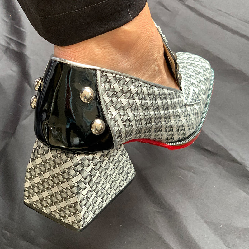 Silver Thick-Sole Shoes