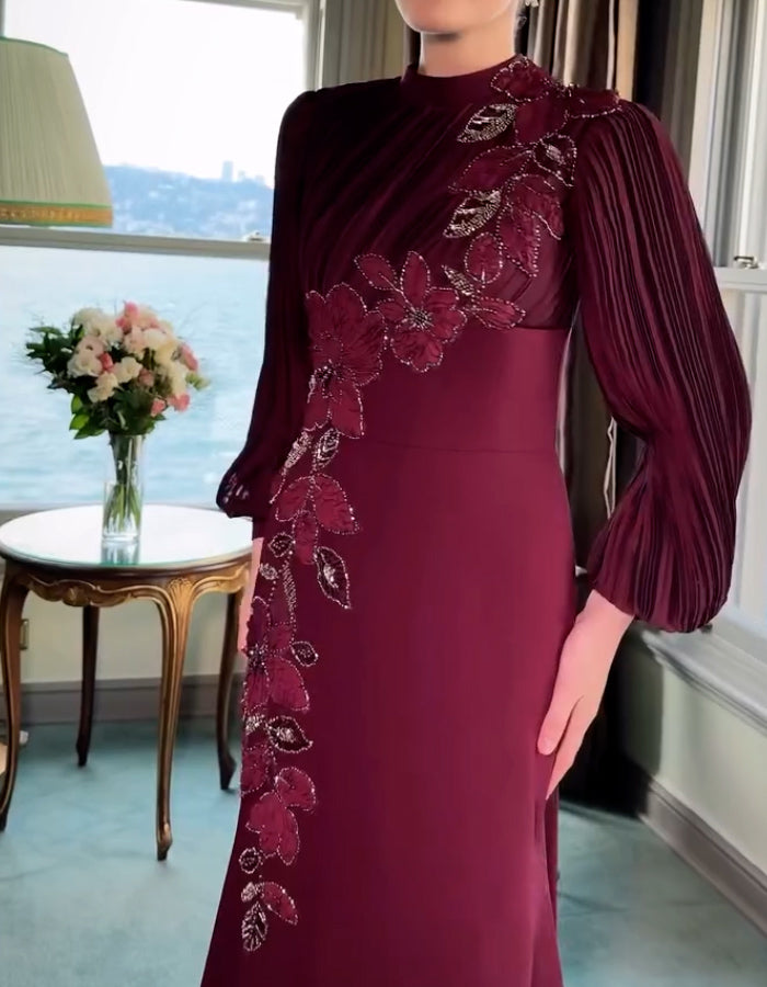 Red Embroidered Dress