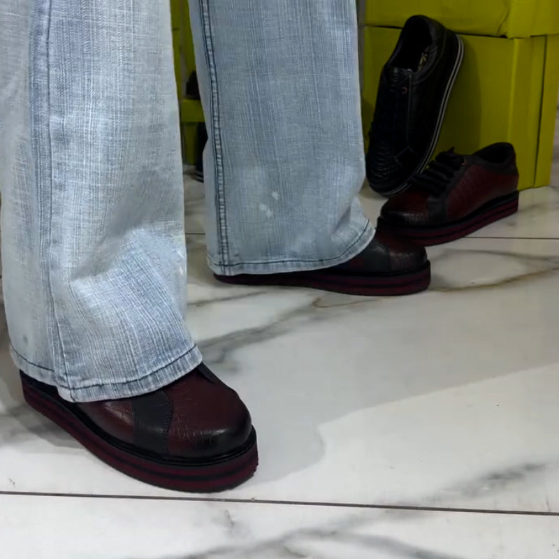 Burgundy Flat Shoes