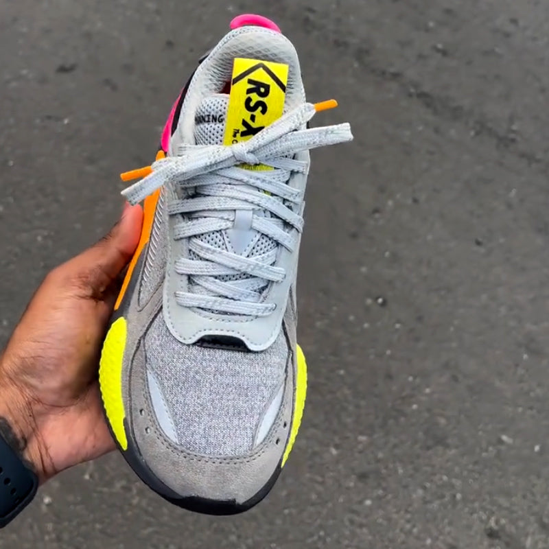 Gray Unique-Sole Sneakers