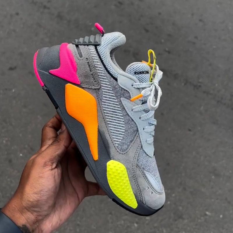 Gray Unique-Sole Sneakers