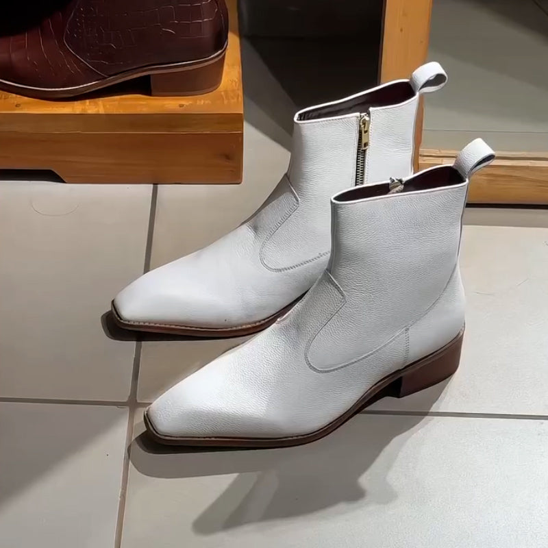 White Ankle-Boots