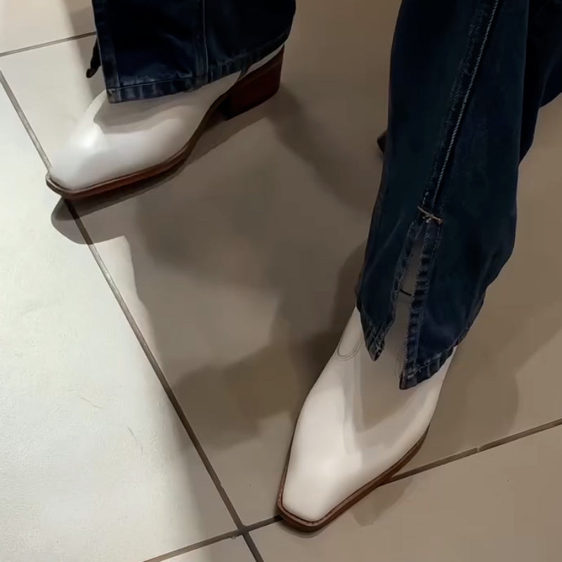 White Ankle-Boots