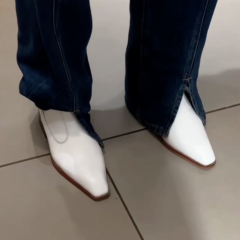 White Ankle-Boots