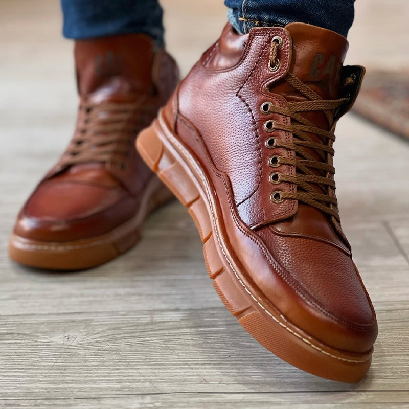 Leather Lace-Up Shoes