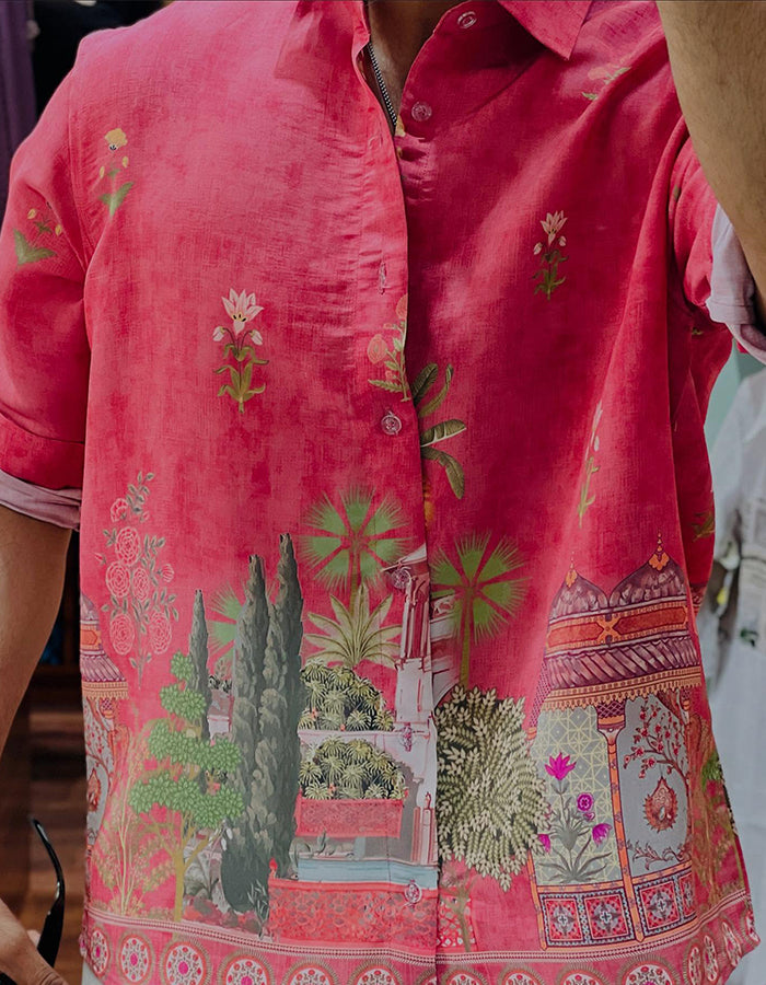 Pink Printing Shirt