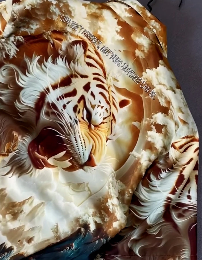 Tiger Pattern Short-Sleeve Shirt