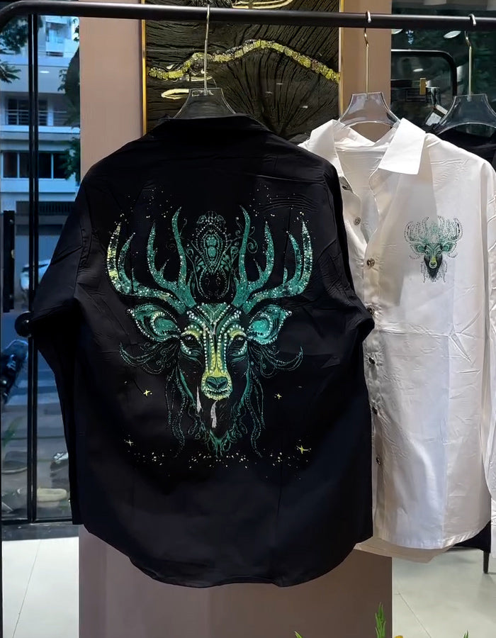 Deer-Head Print Shirt