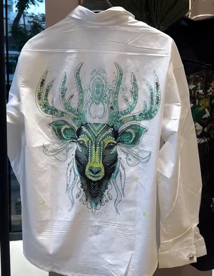 Deer-Head Print Shirt