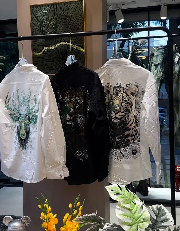 Deer-Head Print Shirt