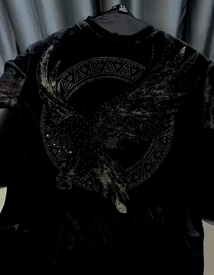 Elephant And Eagle Pattern Top