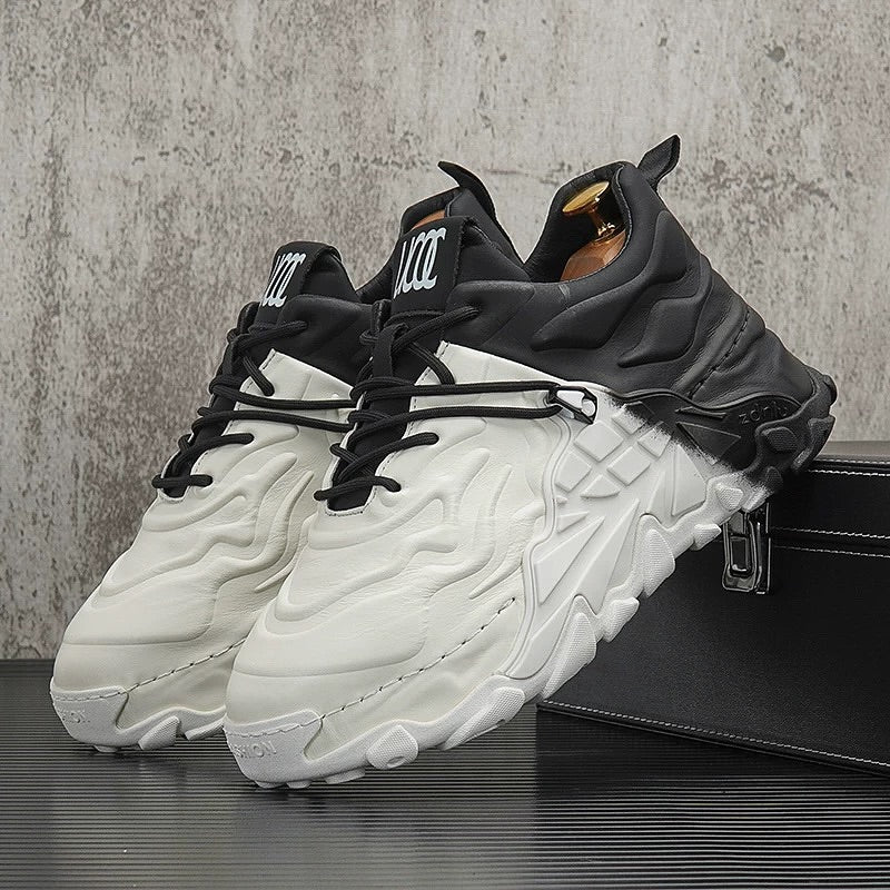Lace-Up Thick-Sole Sneakers
