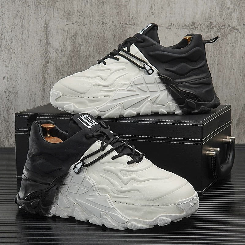 Lace-Up Thick-Sole Sneakers