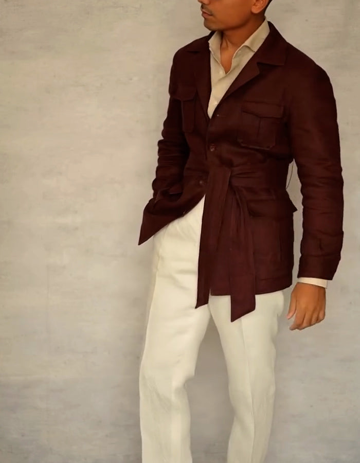 Brown With Belt Jacket