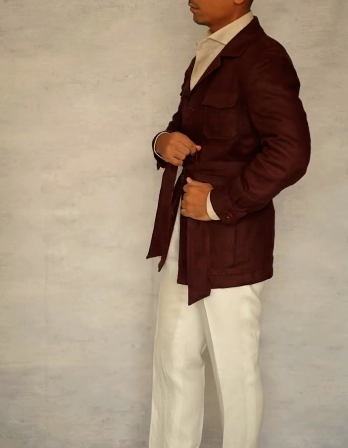 Brown With Belt Jacket