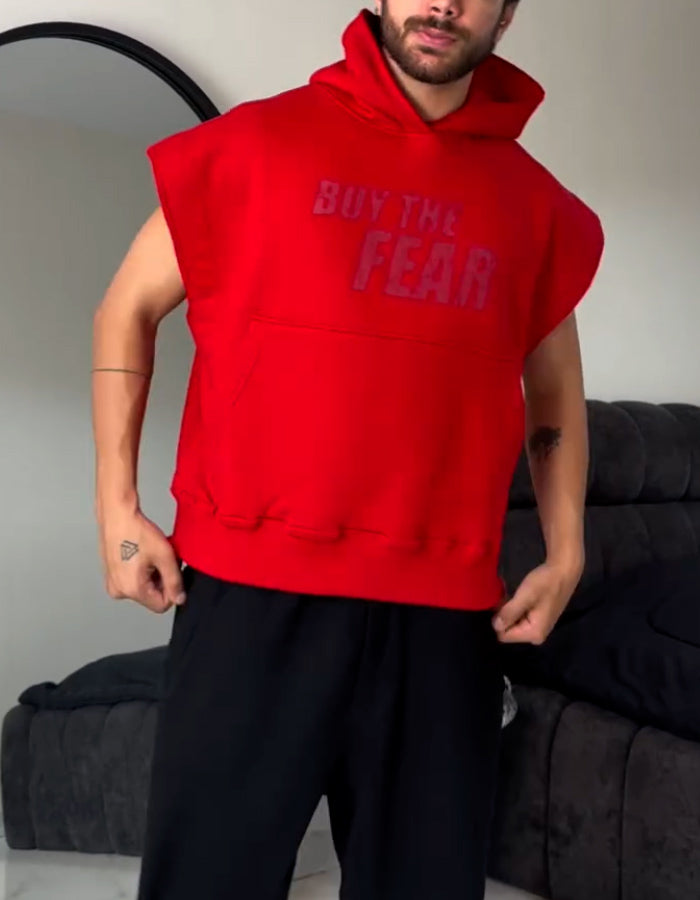 Sleeveless Hooded Top