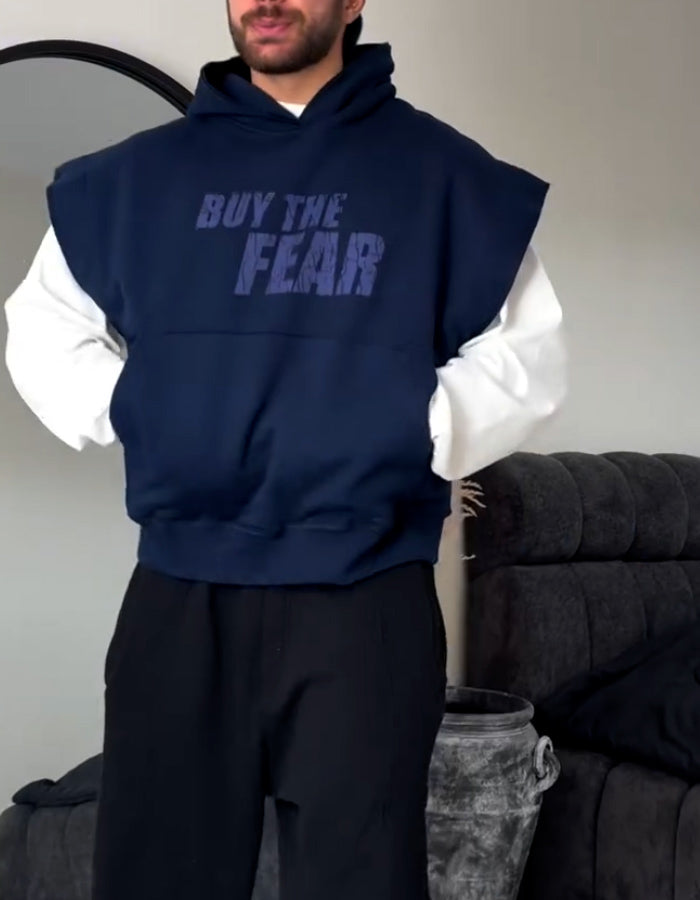 Sleeveless Hooded Top