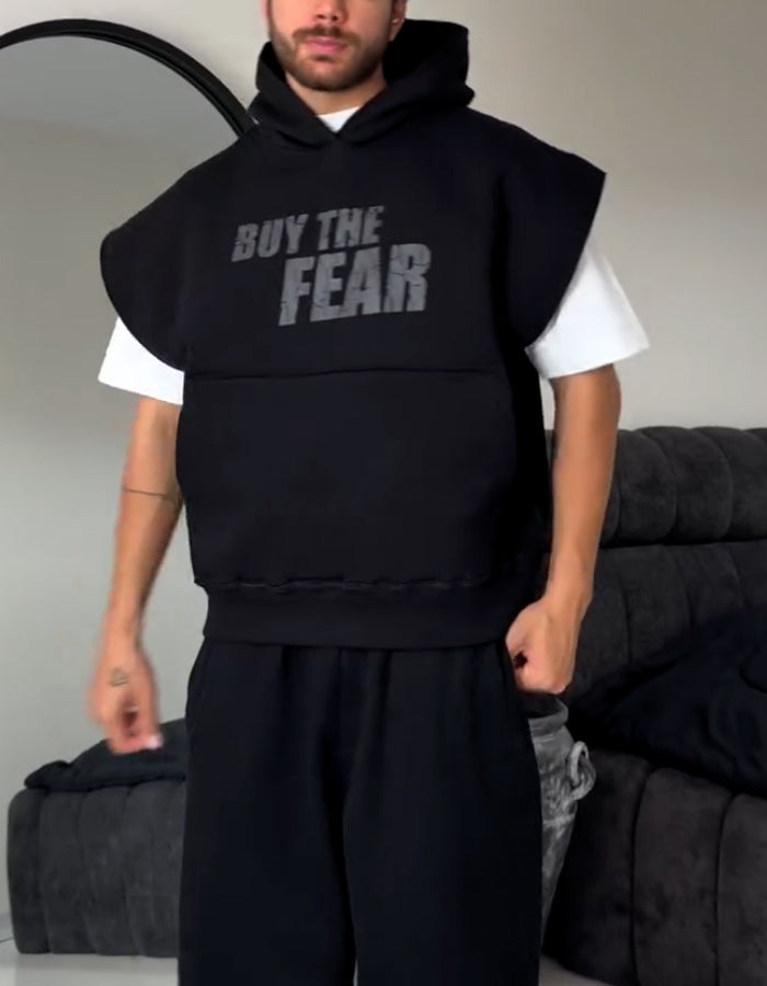 Sleeveless Hooded Top