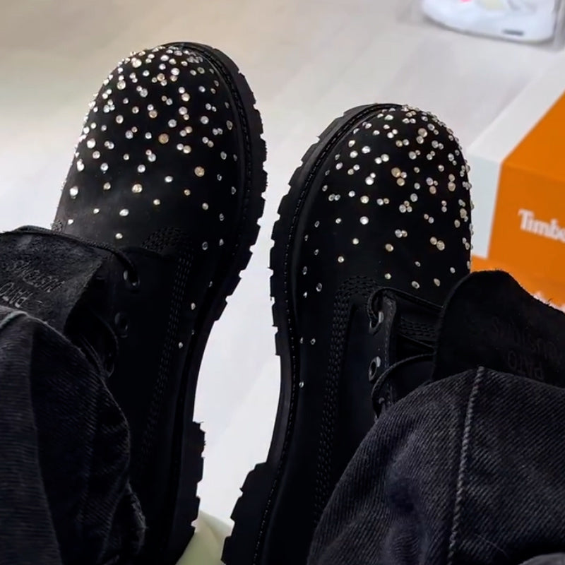 Rhinestone Martin Boots