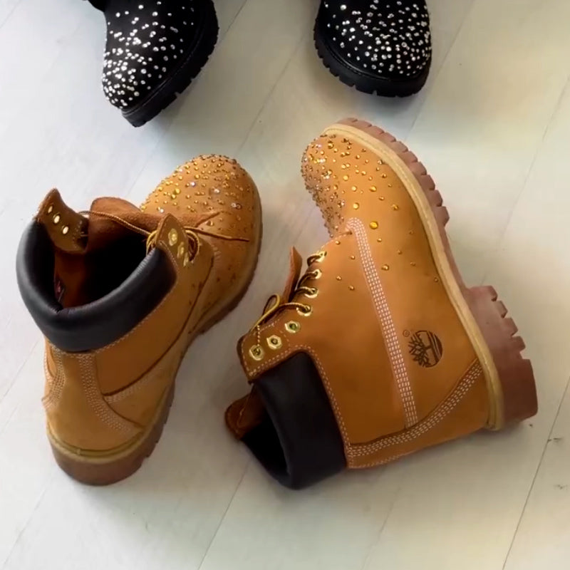 Rhinestone Martin Boots