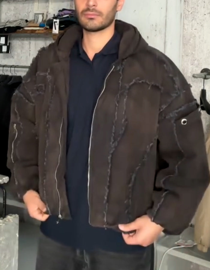 Brown Work Short Jacket