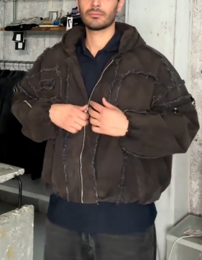 Brown Work Short Jacket