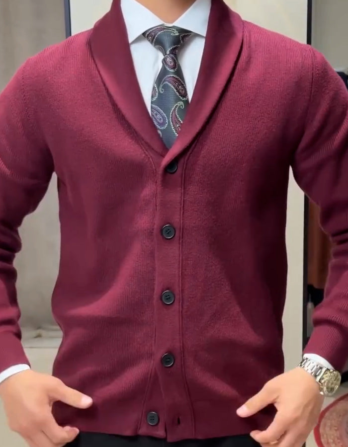 Wine Knit Stretch Coat