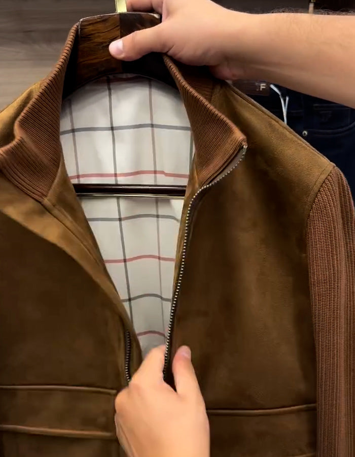 Khaki Suede Jacket