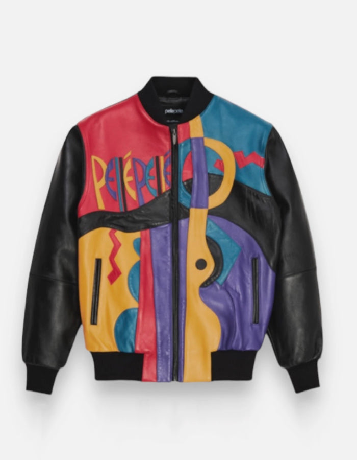 Leather Printed Jacket