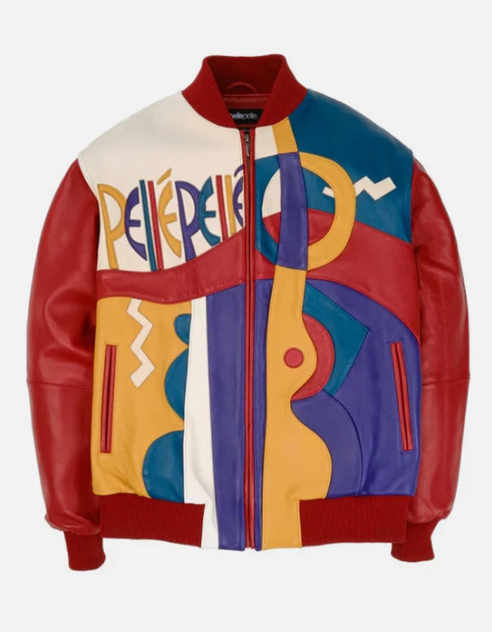 Leather Printed Jacket