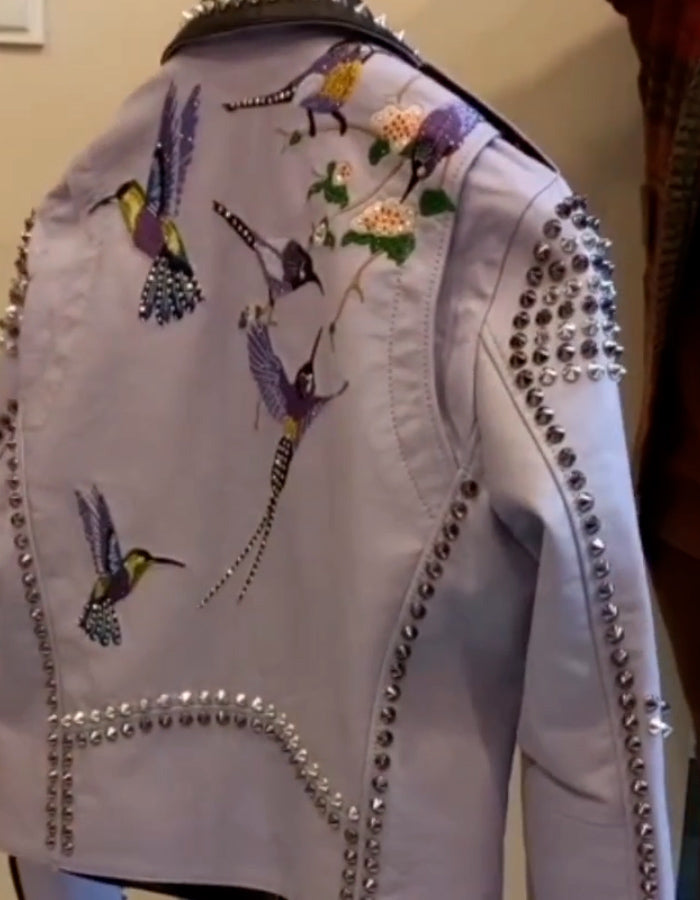 Purple Bird Short Jacket