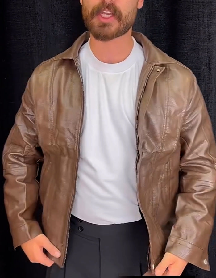 Solid-Color Casual Jacket